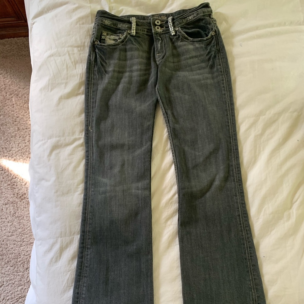 Miss Me Distressed Camo Jeans